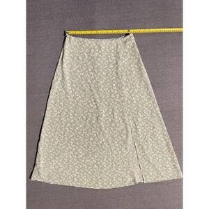 SHEIN Sage Green Floral Midi Skirt Size Small Cottagecore Spring